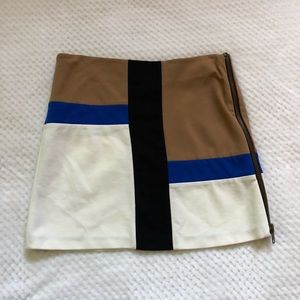 DIANE VON FURSTENBERG Color Block Skirt